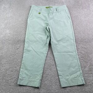 Swing Control Pants Womens 14 Green Crop Capri Golf Stretch Performance Pull On
